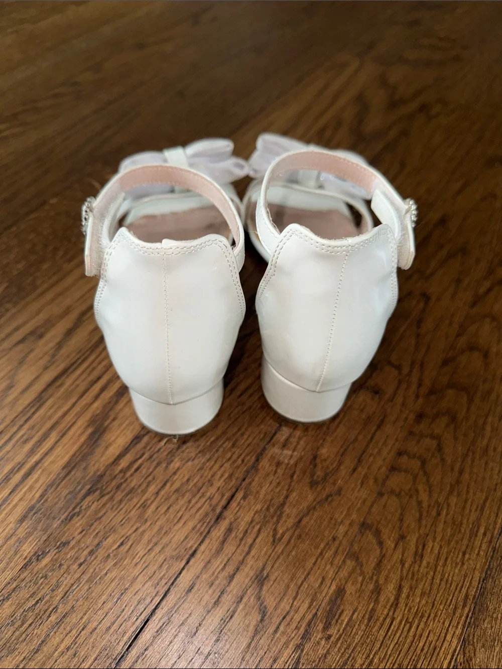 Sonoma Girls White Bow Ankle-Strap Dress Sandals
